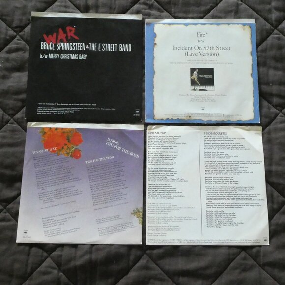 (4) Bruce Springsteen 45 Vinyl Records - Picture Sleeves - Picture 2 of 6